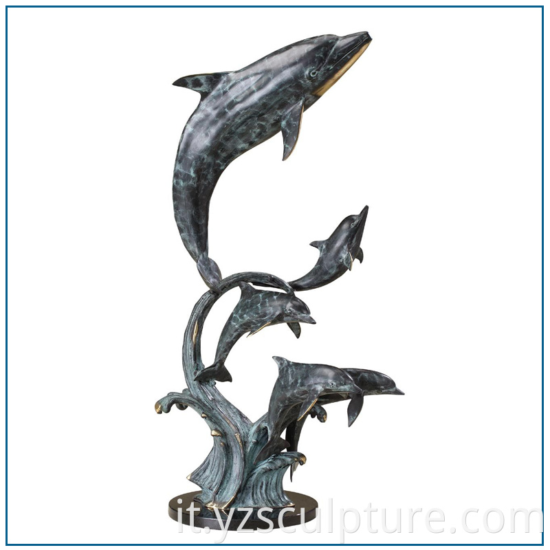 Bronze Dolphin Sculpture